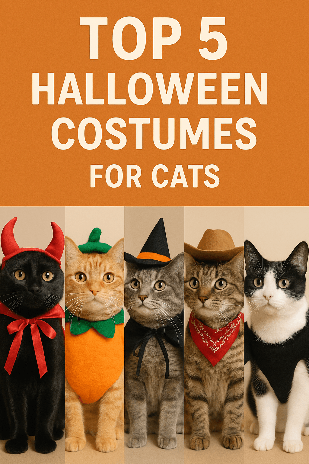 top 5 Halloween costumes for cats